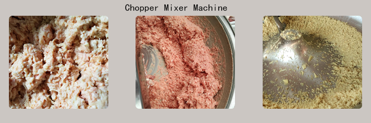 Meat chopping and mixing machine